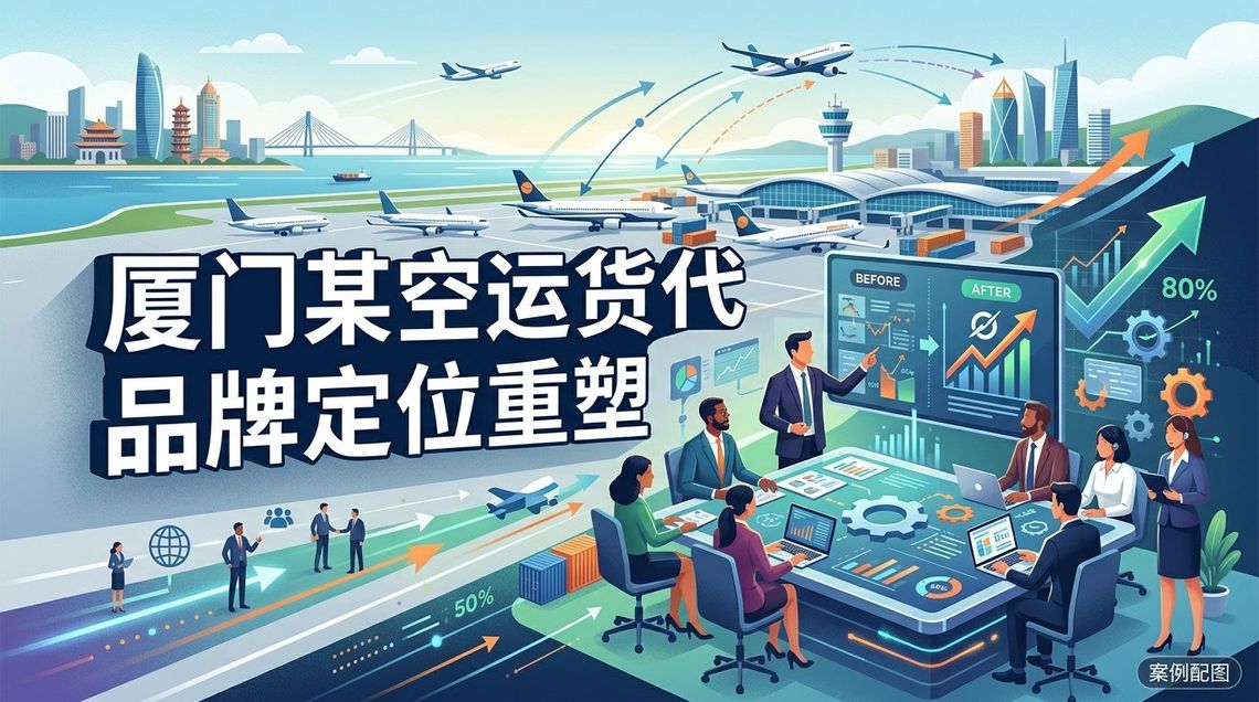 厦门某空运货代品牌定位与视觉重塑案例｜从"什么都能做"到"细分赛道专家"