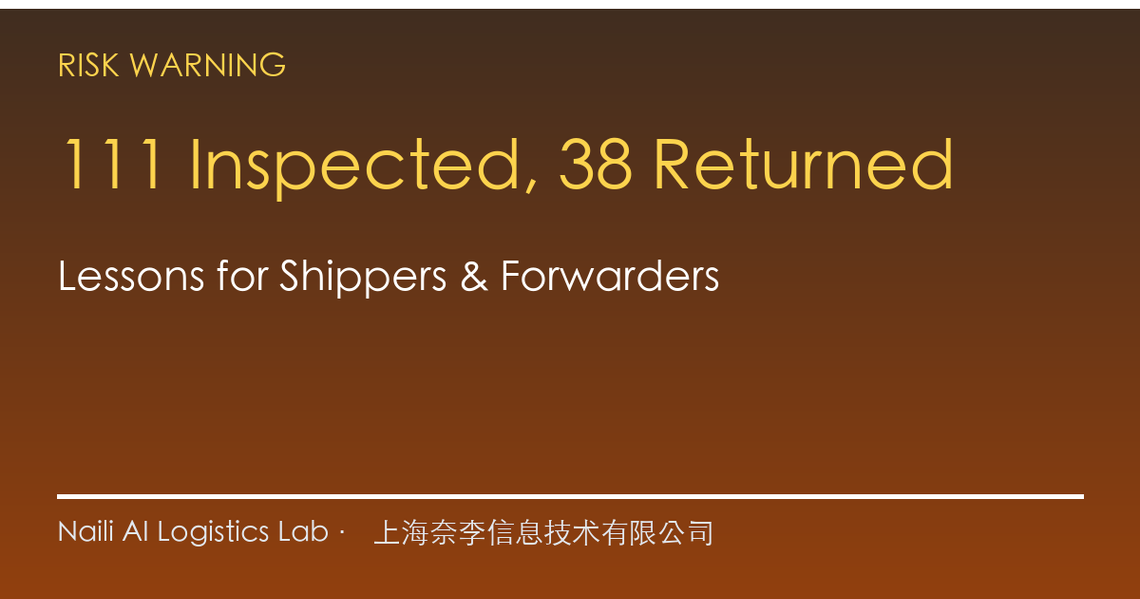 111 Containers Inspected, 38 Returned: What Shippers and Forwarders Should Learn